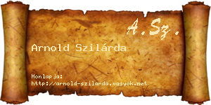 Arnold Szilárda névjegykártya
